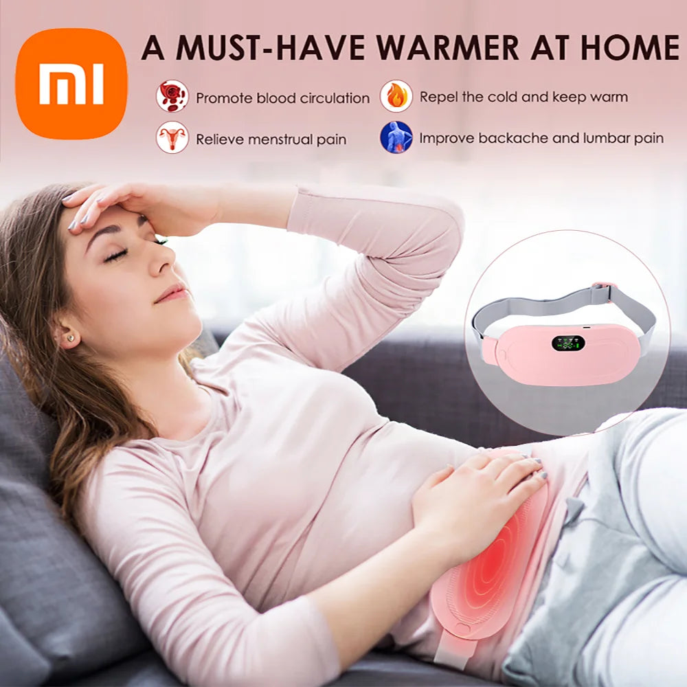 Ceinture chauffante de massage électrique Xiaomi, vibrateur pour spasmes menstruels, soulagement approprié de l'inconfort menstruel, maintien de la taille et de l'abdomen au chaud, nouveau